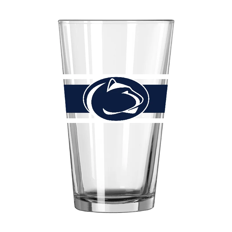 Team Mug Large-Penn State 16oz Stripe Pint Glass