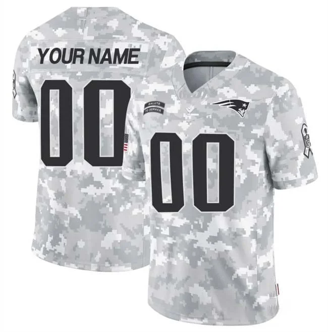 Football Jersey Beach-Custom NE.Patriots Active Player 2024 F.U.S.E Arctic Camo Salute To Service Limited Stitched Football Jersey