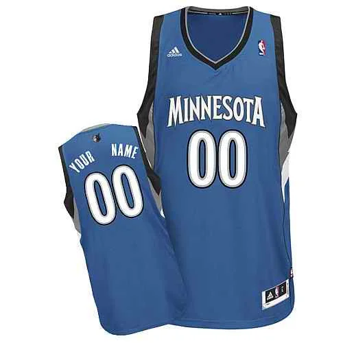 Basketball Jersey Halloween-Minnesota Timberwolves Custom Swingman blue Road Basketball Jersey