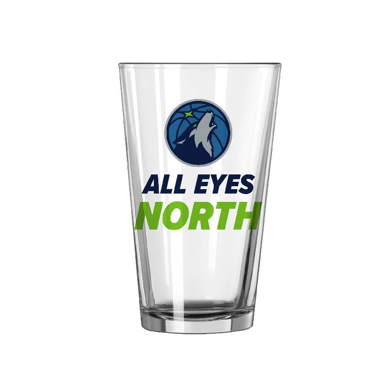 Team Mug Fantasy-Minnesota Timberwolves 16oz Slogan Pint Glass