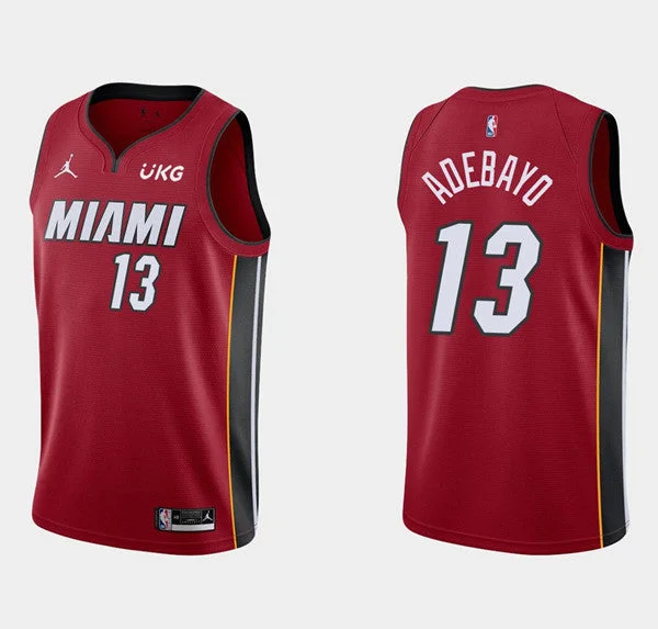 Basketball Jersey Red-Men's Miami Heat #13 Bam Adebayo Red Stitched Basketball Jersey