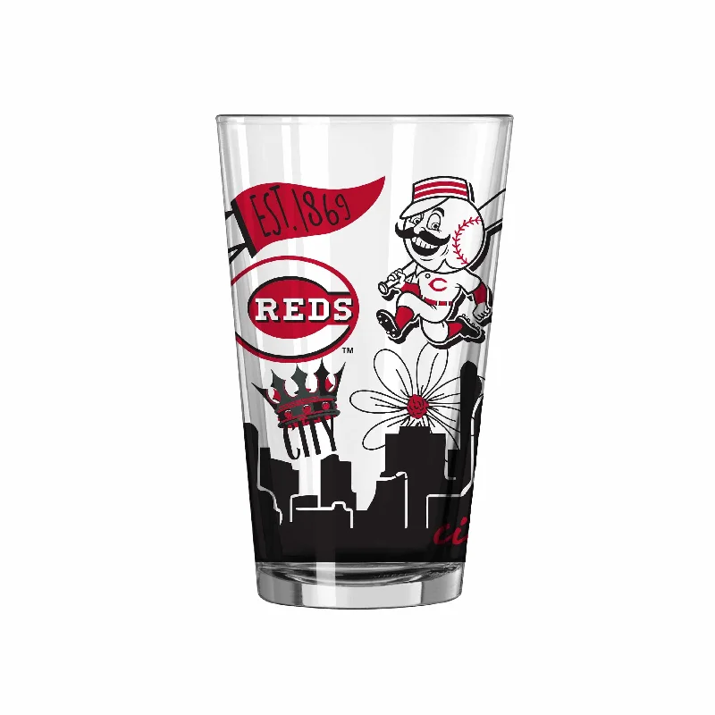 Team Mug Halloween-Cincinnati Reds 16oz Native Pint Glass