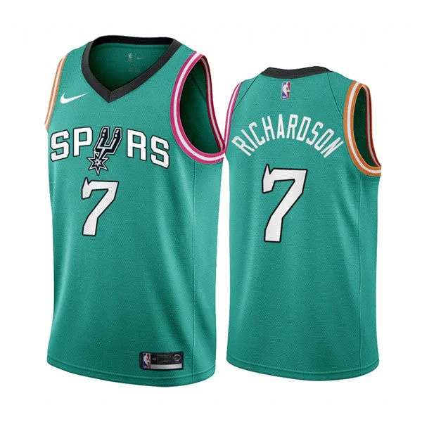 Basketball Jersey Groomsmen-Men' San Antonio Spurs #7 Josh Richardson 2022/23 Teal City Edition Stitched Basketball Jersey