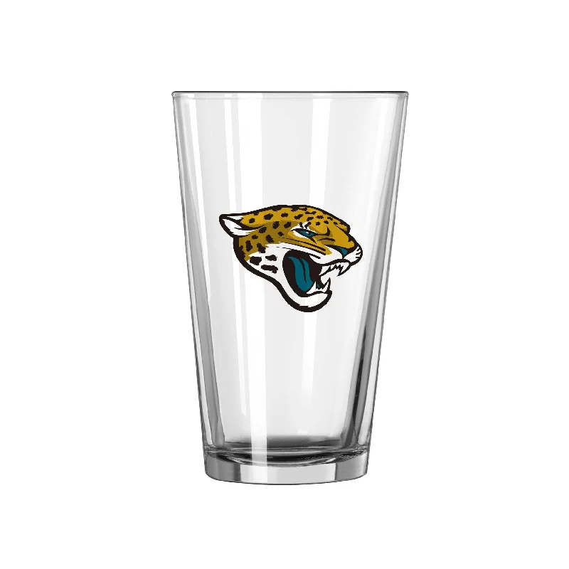 Team Mug Side Hustle-Jacksonville Jaguars 16oz Logo Pint Glass