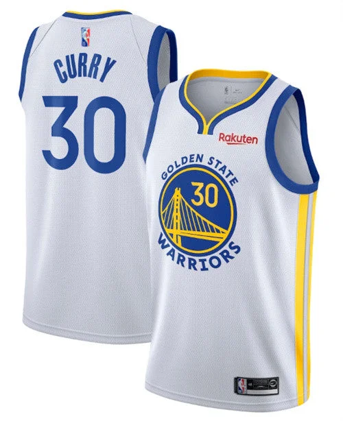 Basketball Jersey Geometric-Men's Golden State Warriors #30 Stephen Curry 75th Anniversary White Stitched Basketball Basketball Jersey