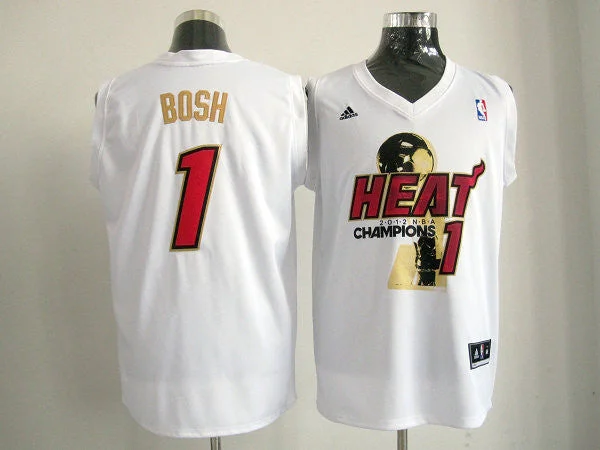 Basketball Jersey Home-Heat 1 Bosh White 2012 Champions Basketball Jerseys