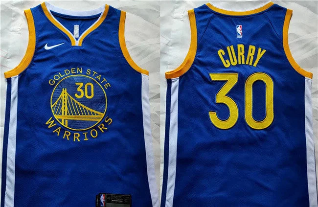 Basketball Jersey Winter-Men's Golden State Warriors #30 Stephen Curry Blue Stitched Basketball Basketball Jersey