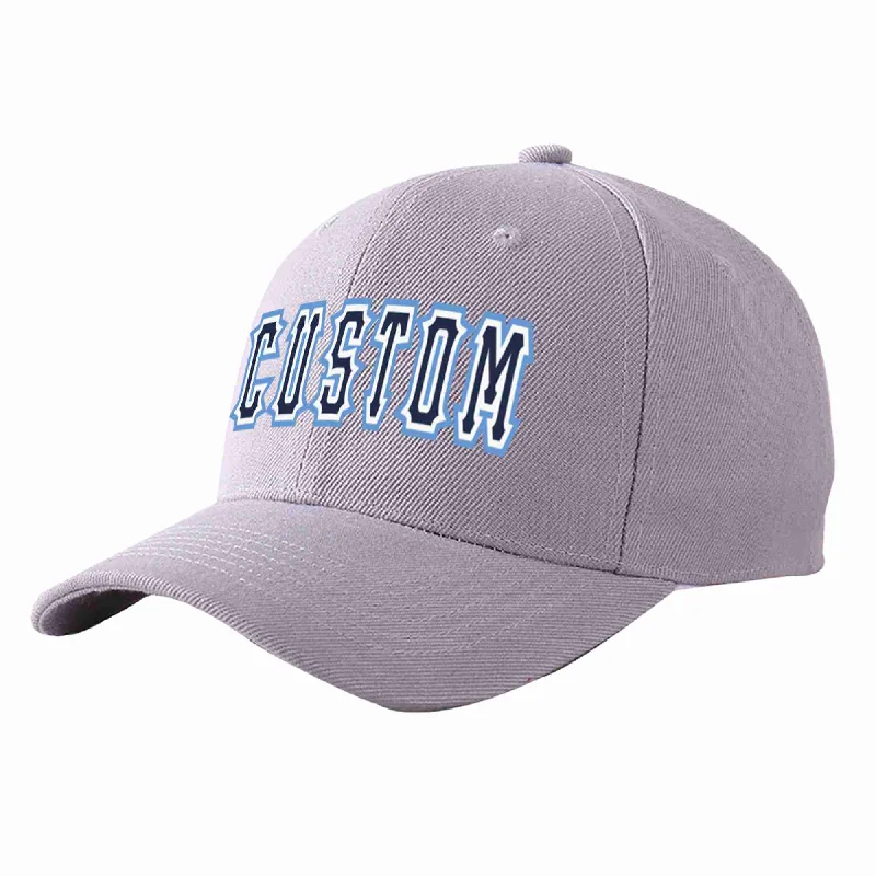 Baseball Cap Brown-Custom Gray Navy-White Curved Eaves Sport Baseball Cap Design for Men/Women/Youth