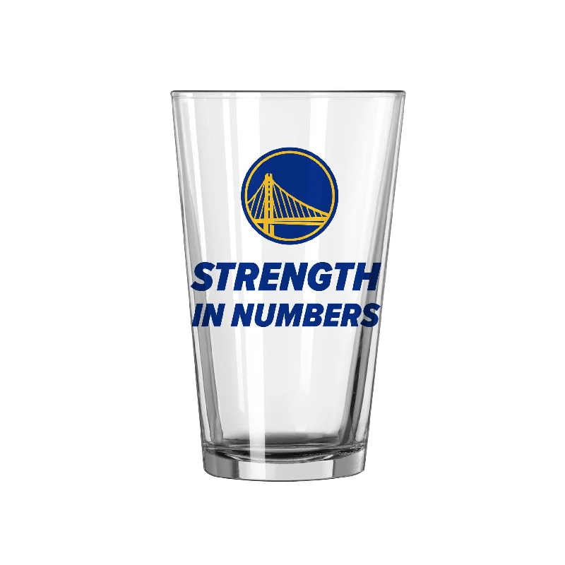 Team Mug Concert-Golden State Warriors 16oz Slogan Pint Glass