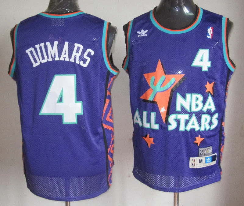 Basketball Jersey Movie-Themed-All Star 4 Dumars Purple 1995 m&n Basketball Jerseys