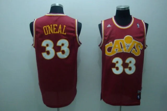 Basketball Jersey Sleeveless-Cavaliers 33 Oneal Red CAVS Basketball Jerseys