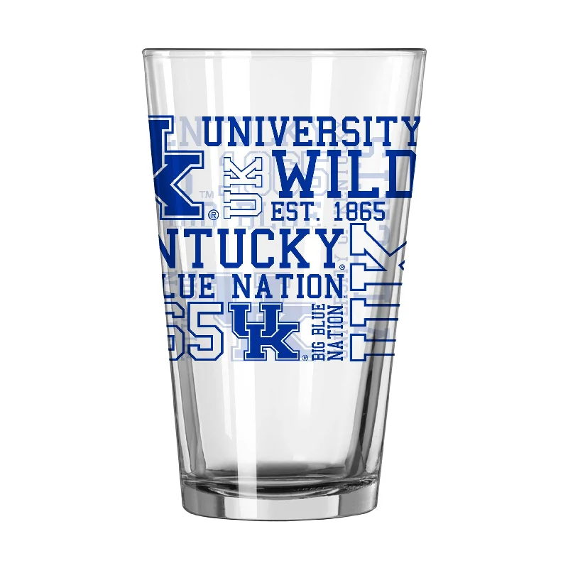 Team Mug Gold-Kentucky 16oz Spirit Pint Glass