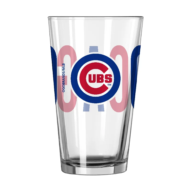 Team Mug Name-Chicago Cubs 16oz Overtime Pint Glass