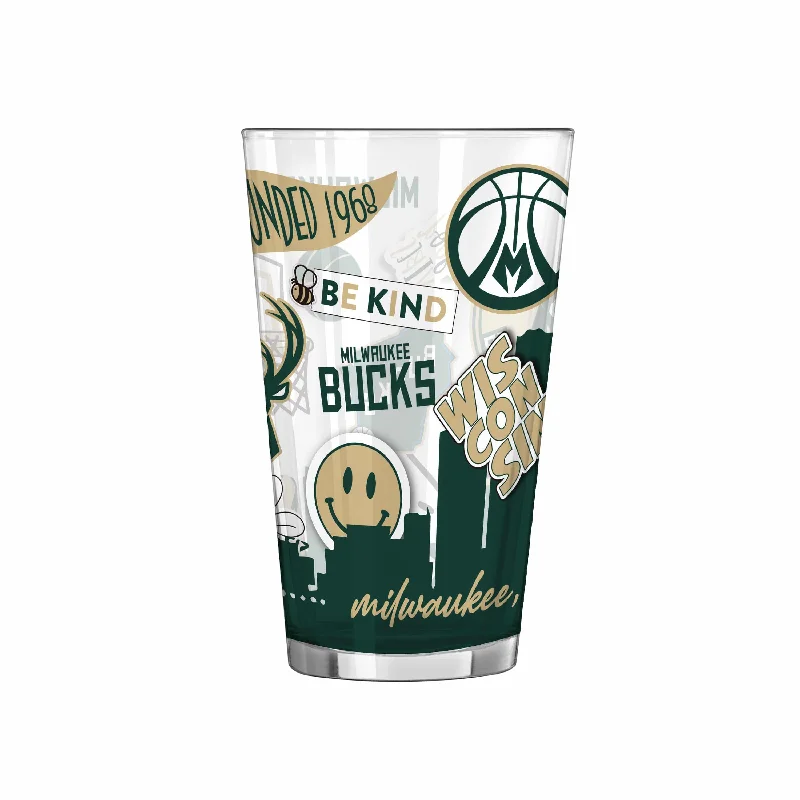 Team Mug Nature-Milwaukee Bucks 16oz Native Pint Glass