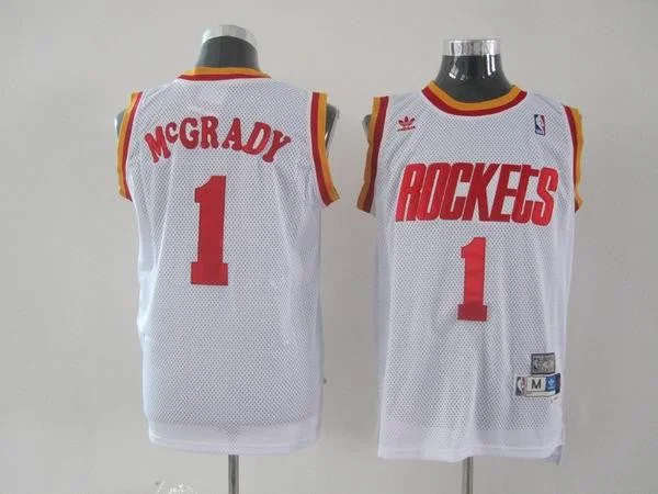 Basketball Jersey NBA-Rockets 1 McGrady White Basketball Jerseys