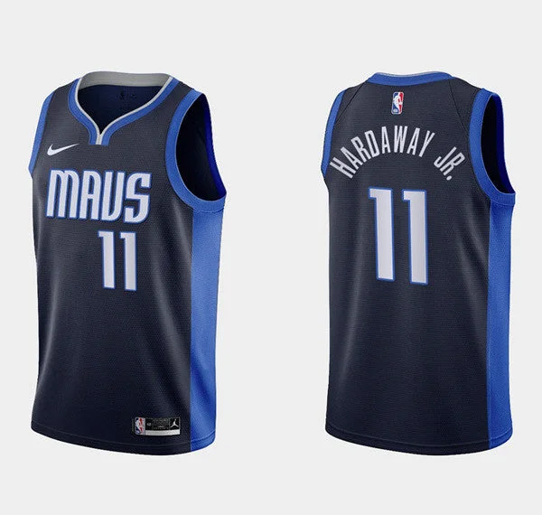 Basketball Jersey Hall of Fame-Men's Dallas Mavericks #11 Tim Hardaway Jr. Navy Stitched Basketball Basketball Jersey