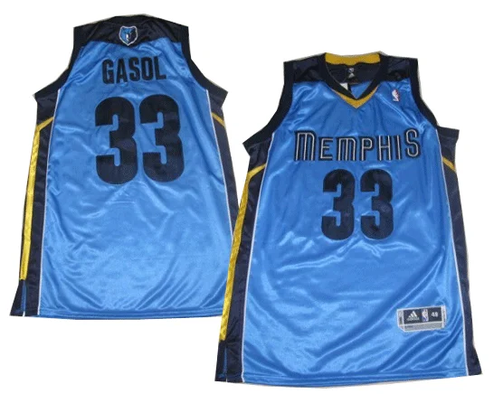 Basketball Jersey Birthday-Memphis Grizzlies 33 GASOL sky blue Basketball Jerseys