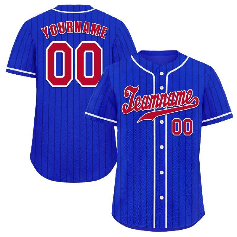 Baseball Jersey Viral-Custom Blue Stripe Fashion Brown Authentic Baseball Jersey