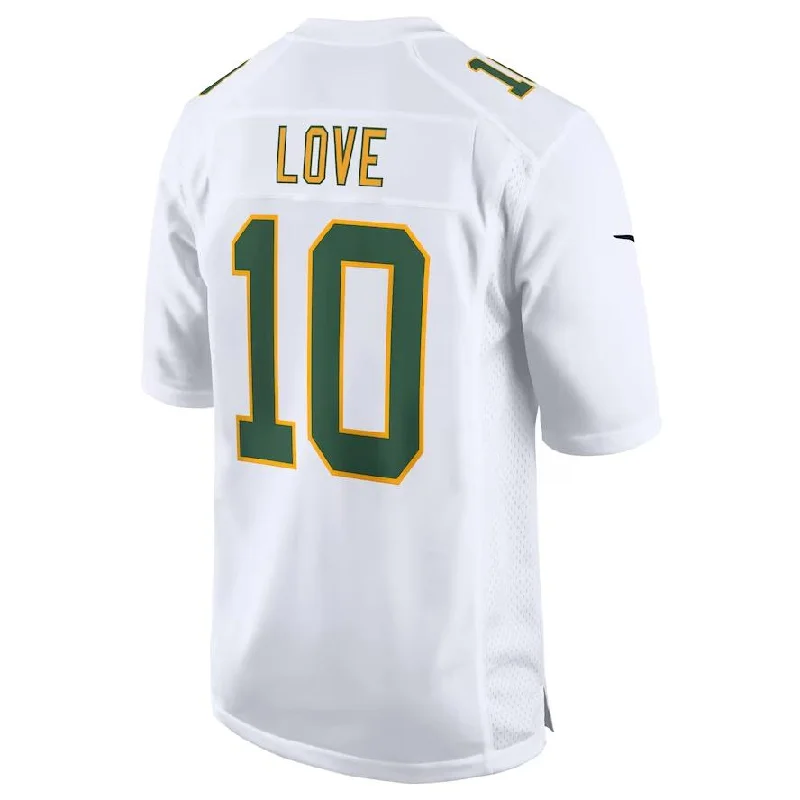 Football Jersey Defense-GB.Packers #10 Jordan Love White Fashion Game Jersey Football Jerseys