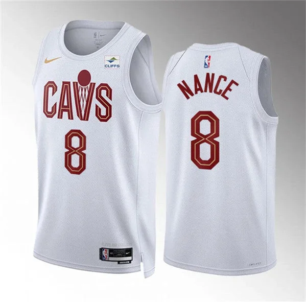 Basketball Jersey All-Season-Men's Cleveland Cavaliers #8 Pete Nance White Association Edition Stitched Basketball Jersey