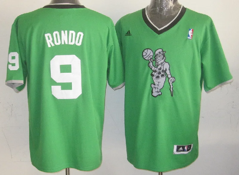 Basketball Jersey High-Quality-Celtics 9 Rondo Green Christmas Edition Basketball Jerseys