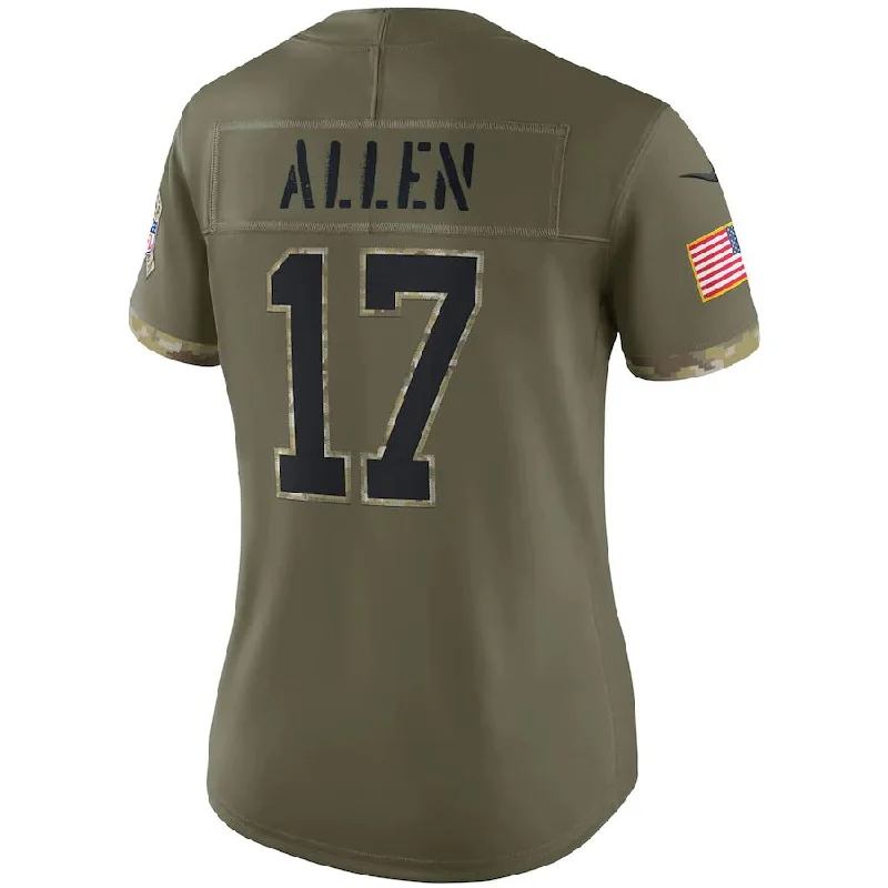 Football Jersey Unisex-B.Bills #17 Josh Allen Olive 2022 Salute To Service Limited Jersey American Stitched Football Jerseys