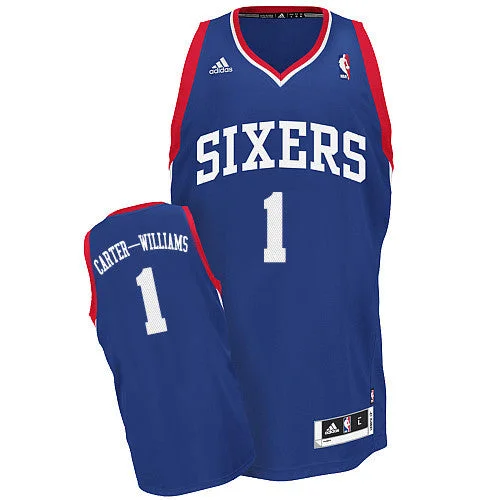 Basketball Jersey Gray-76ers 1 Carter Williams Blue New Revolution 30 Basketball Jerseys