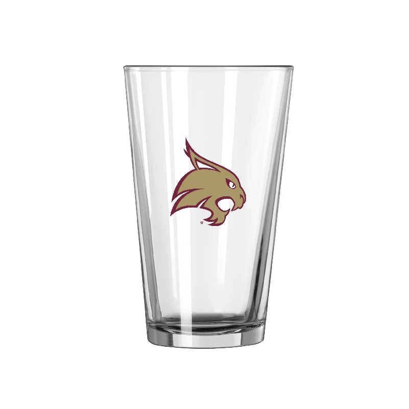 Team Mug Volleyball-Texas State 16oz Logo Pint Glass