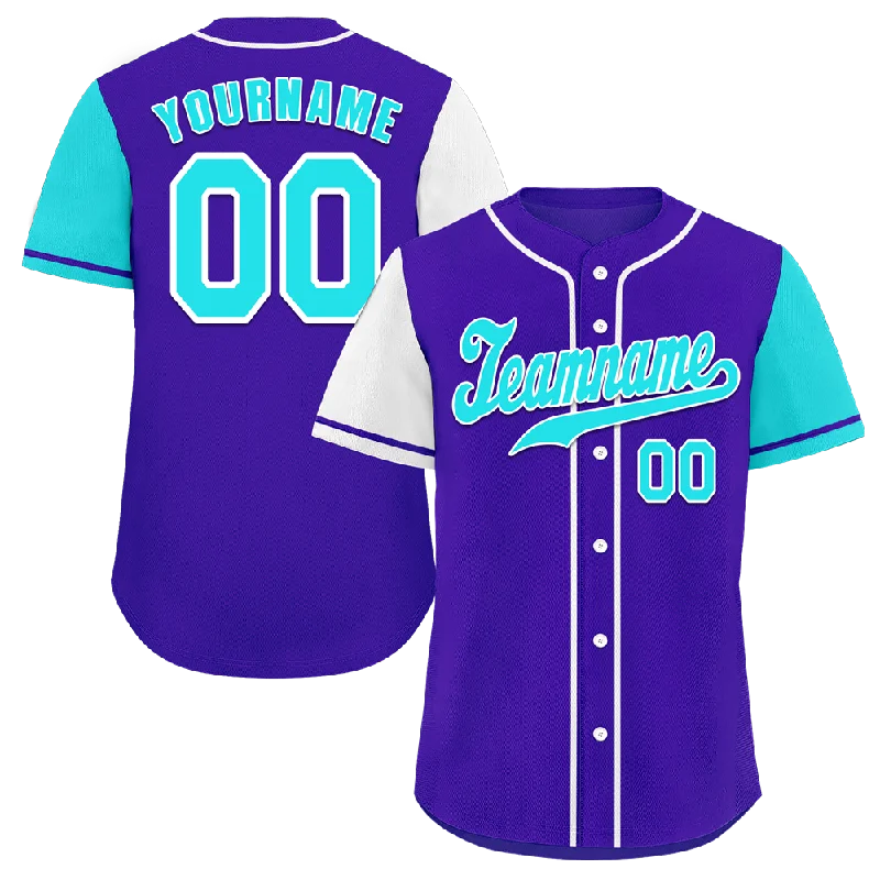 Baseball Jersey Custom-Custom Blue Two Tone Aqua Authentic Baseball Jersey