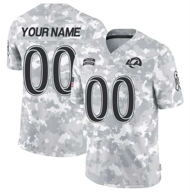 Football Jersey Hiking-Custom LA.Rams Active Player 2024 F.U.S.E Arctic Camo Salute To Service Limited Stitched Football Jersey