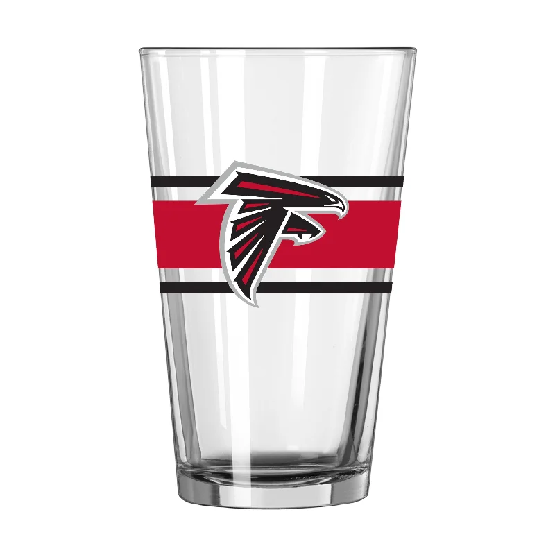 Team Mug Latte-Atlanta Falcons 16oz Stripe Pint Glass