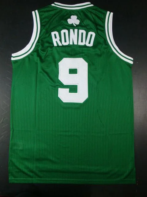 Basketball Jersey Free Shipping-Celtics 9 Rondo Green AAA Basketball Jerseys