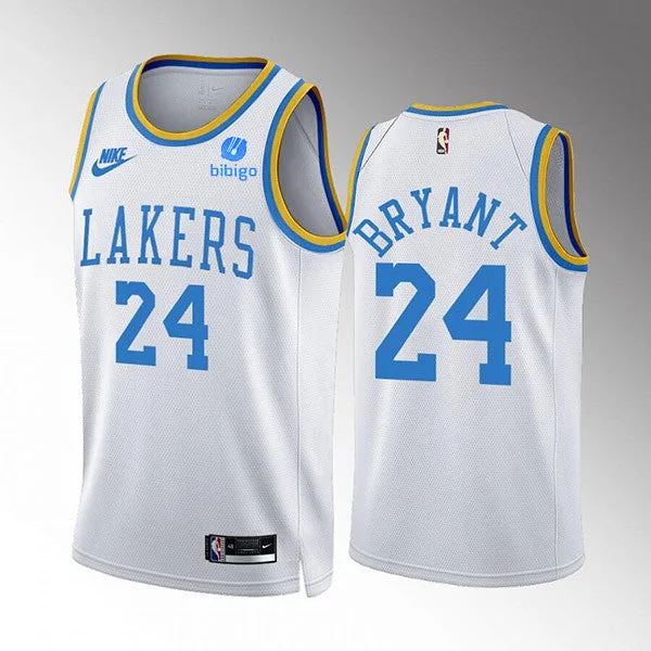 Basketball Jersey Anniversary-Men's Los Angeles Lakers #24 Kobe Bryant 2022-23 White Classic Edition Stitched Basketball Basketball Jersey