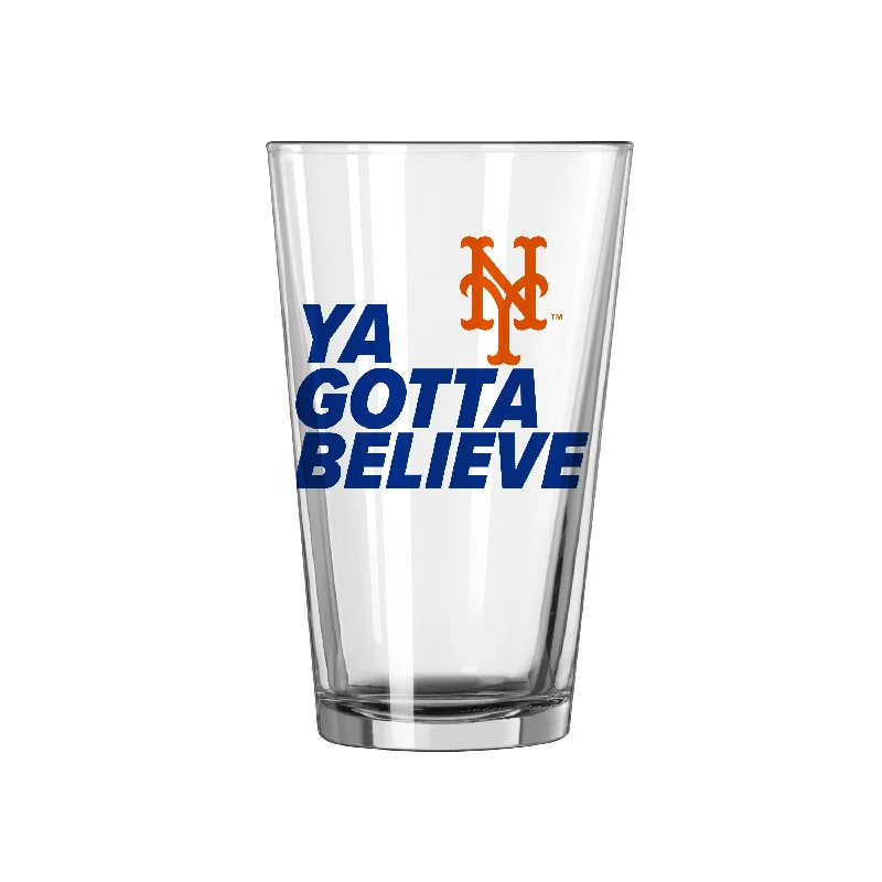 Team Mug Coach-New York Mets 16oz Slogan Pint Glass