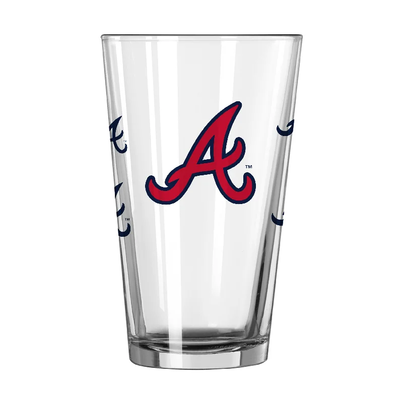 Team Mug Running-Atlanta Braves 16oz Scatter Pint Glass