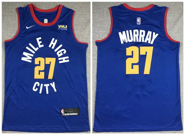 Basketball Jersey Basketball Mom-Men's Denver Nuggets #27 Jamal Murray Blue Stitched Basketball Jersey