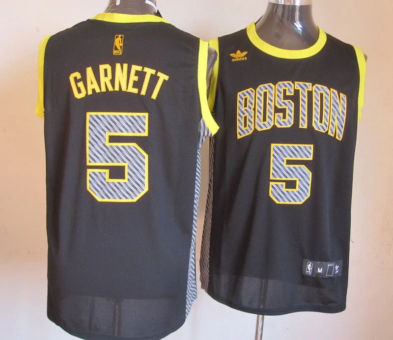 Basketball Jersey Fast Delivery-Celtics 5 Garnett Black Fashion Basketball Jerseys