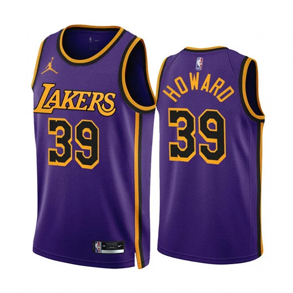 Basketball Jersey Summer-Men's Los Angeles Lakers #39 Dwight Howard 2022/23 Purple Statement Edition Stitched Basketball Basketball Jersey