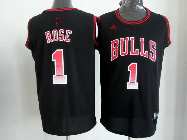 Basketball Jersey Celebrity-Bulls 1 Rose Black rainbow Basketball Jerseys