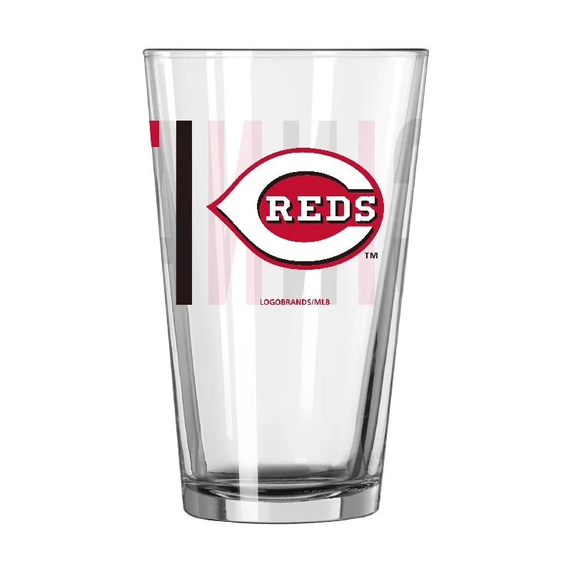 Team Mug Printed-Cincinnati Reds 16oz Overtime Pint Glass