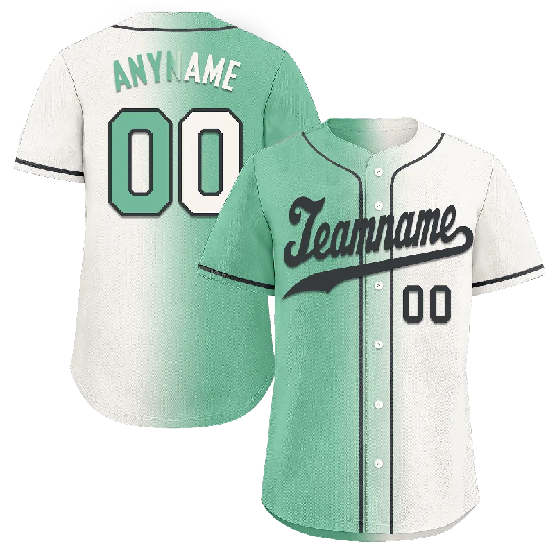 Baseball Jersey Championship-Custom Green White Gradient Fashion Personalized Authentic Baseball Jersey BSBJ01-D0a708a