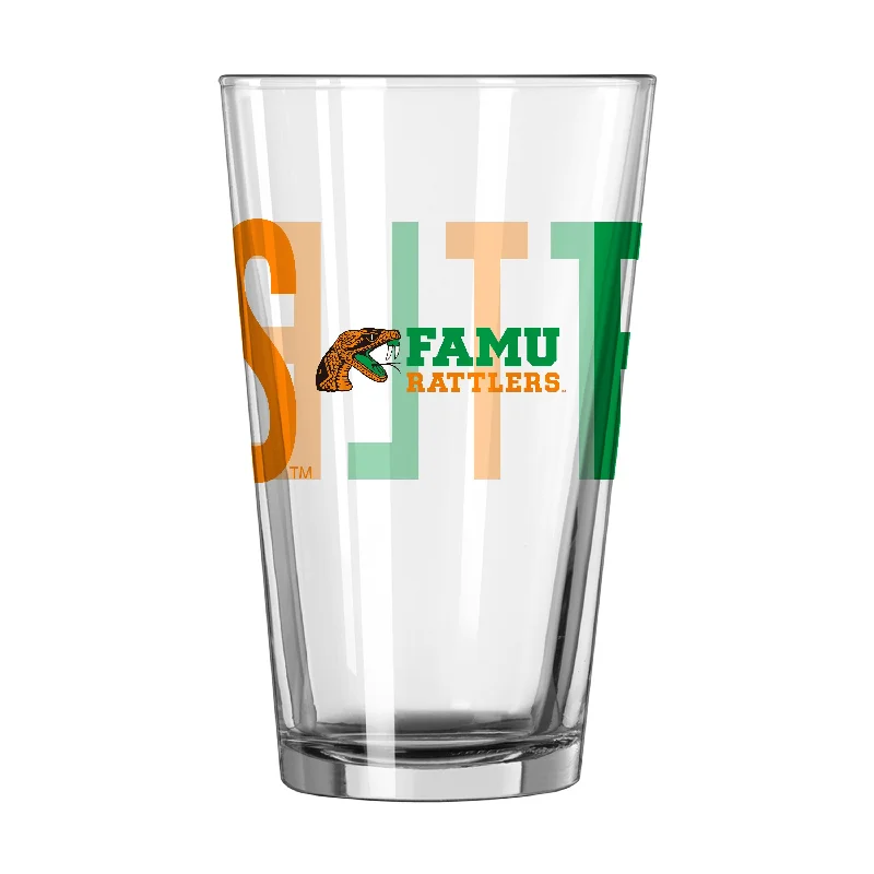 Team Mug Best Seller-Florida A&M 16oz Overtime Pint Glass