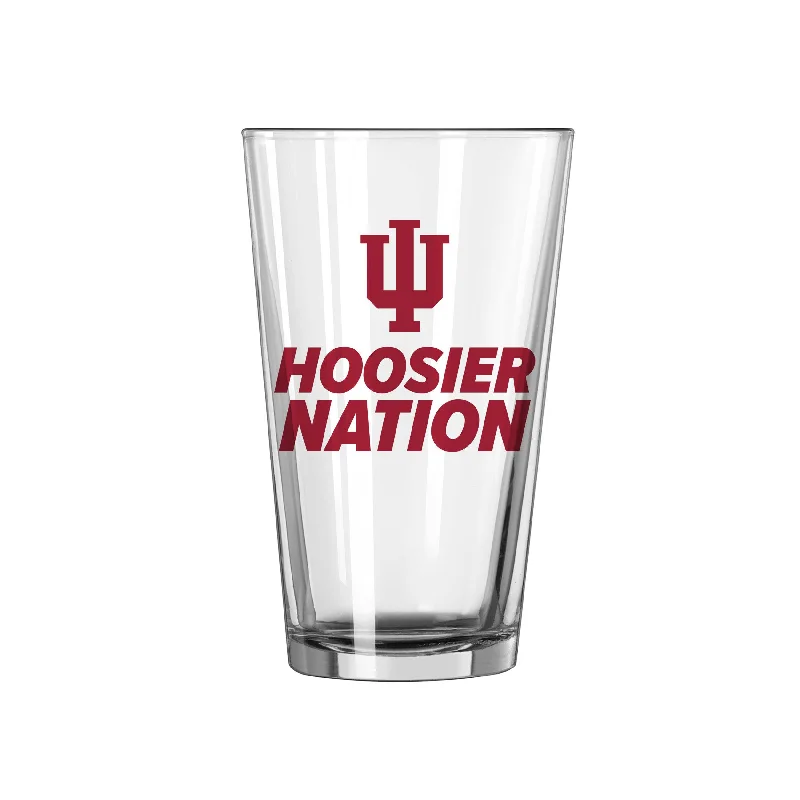 Team Mug Road Trip-Indiana 16oz Slogan Pint Glass