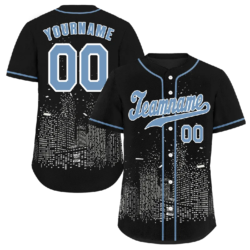 Baseball Jersey Jogging-Custom Black City Edition Aqua Authentic Baseball Jersey BSBJ0a-bc0fbbf