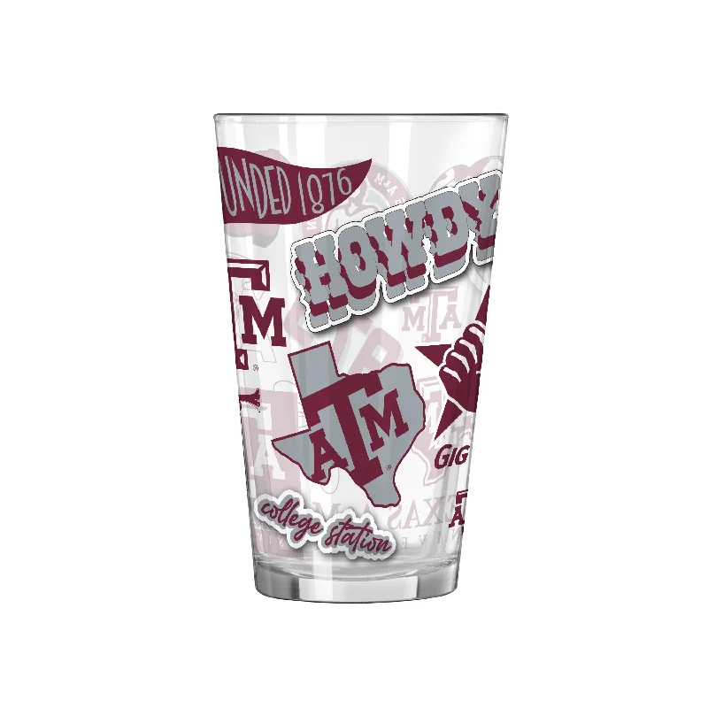 Team Mug Beach-Texas A&M 16oz Native Pint Glass