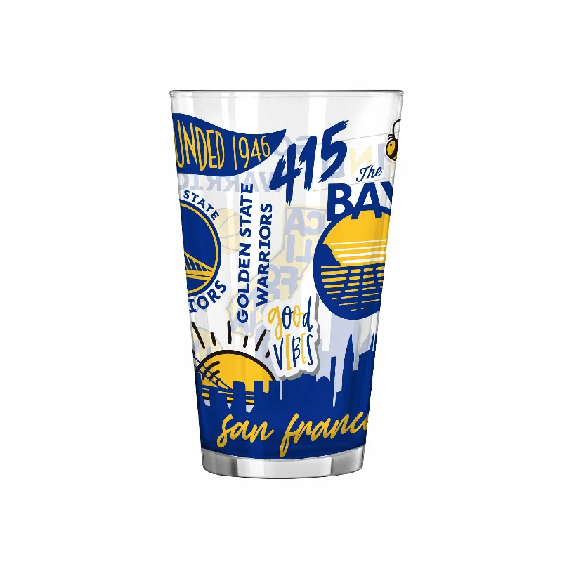 Team Mug Grandpa-Golden State Warriors 16oz Native Pint Glass