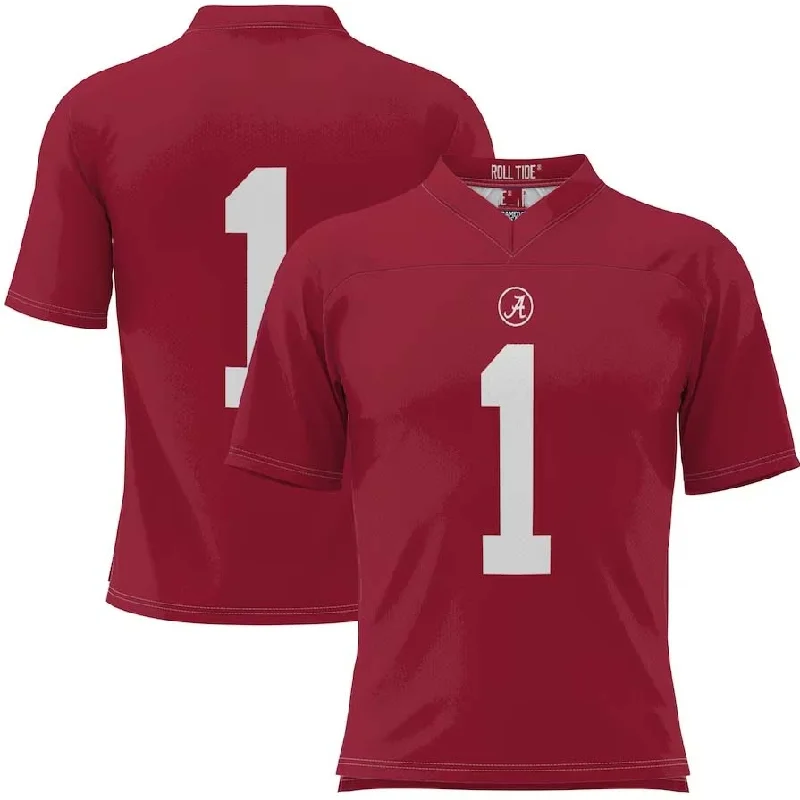 Football Jersey All-Star-#1 A.Crimson Tide GameDay Greats Youth Football Jersey - Crimson Stitched American College Jerseys