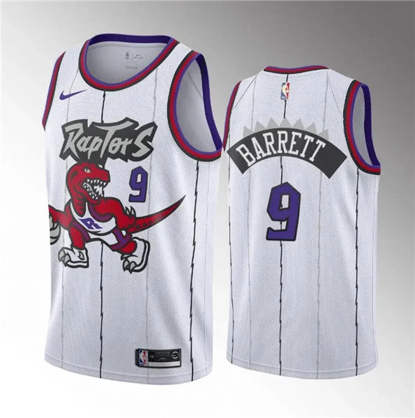 Basketball Jersey Graduation-Men's Toronto Raptors #9 RJ  White Classic Edition Stitched Basketball Basketball Jersey