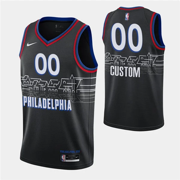 Basketball Jersey Gameday Outfit-Men's Philadelphia 76ers Active Player Black City Swingman 2020-21 Stitched Basketball Jersey