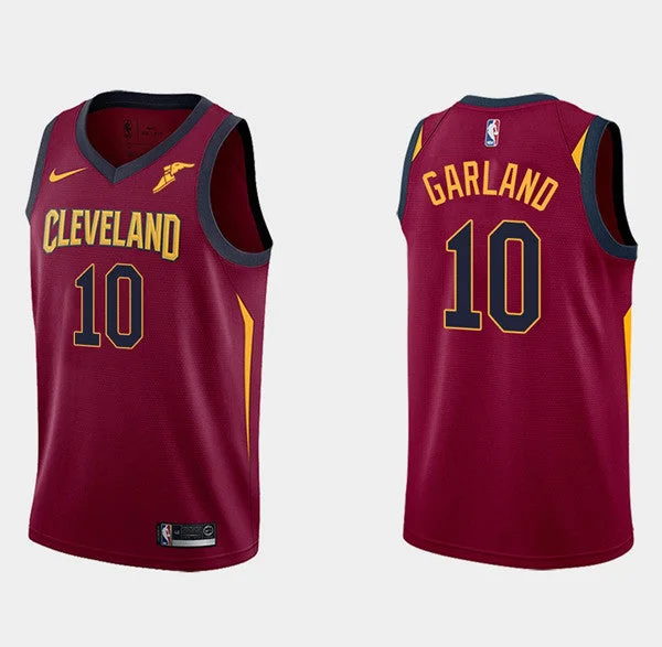 Basketball Jersey Navy-Men's Cleveland Cavaliers Red #10 Darius Garland Icon Edition Swingman Stitched Basketball Jersey